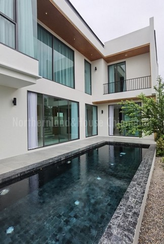 พูลวิลล่าสร้างใหม่ มินิมอลโมเดิร์น เฟอร์ครบ ท่าวังตาล สารภี 