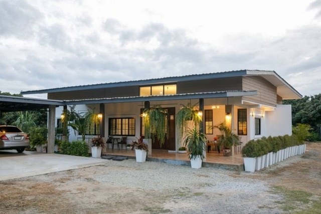 บ้านสวนชั้นเดียว สไตล์โมเดิร์นลอฟท์ ใกล้ตลาดน้ำโท้ง หางดง 