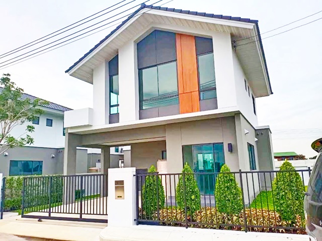 สารสาสน์วิเทศราชพฤกษ์  1.2กม. 346 ปทุมธานี ให้เช่า บ้านเดี่ยว เฟอร์ครบ เพอร์เฟค 4แอร์ 3-4นอน 51 ตารางวา 2น้ำ ติดทะเลสาบ รร.สาธิตปทุม Bigc 